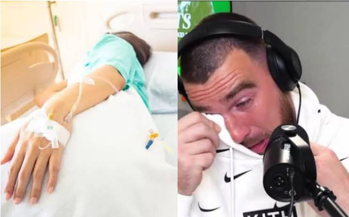 “1 Hour Ago: At the Hospital – Travis Kelce Shares Shocking News About Taylor Swift After Chiefs’ Victory Celebration Over the Bills.” However, the night ended in a way no one expected. Taylor Swift was rushed to the hospital after experiencing sudden discomfort during the celebration. Travis Kelce, visibly shaken, accompanied her to the emergency room, leaving the party abruptly…..