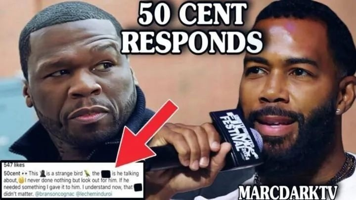 50 cent went ahead to delete the instagram post about Omari Hardwick