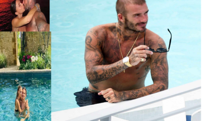 David Beckham bares six pack as Victoria joins him for jet ski thrills