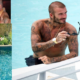 David Beckham bares six pack as Victoria joins him for jet ski thrills