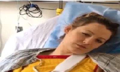 blake lively in a hospital bed