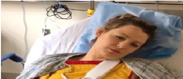 blake lively in a hospital bed