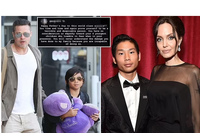 Angelina Jolie and Brad Pitt's adopted son Pax, 19, called his father a 'world class A**hole'