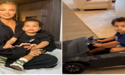 Khloé Kardashian’s Son Tatum Crashes Toy Lamborghini into the Wall at Her L.A.