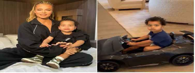 Khloé Kardashian’s Son Tatum Crashes Toy Lamborghini into the Wall at Her L.A.