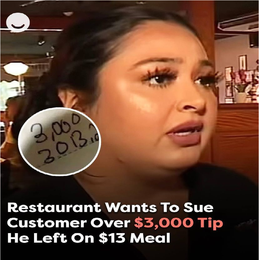 Restaurant To Sue Customer After He Leaves $3,000 Tip On