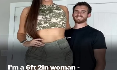 Model-who-thought-shed-never-find-love-due-to-her-6ft-2in-frame-reveals-shes-fallen-for-a-man-who-weighs-70lbs-less-than-her.