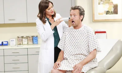 mathew perry on a hospital bed