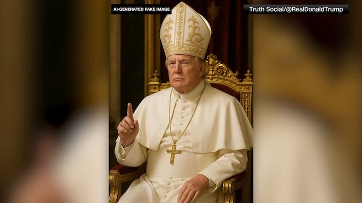 president donald trump Posts A.I. Pic of Himself